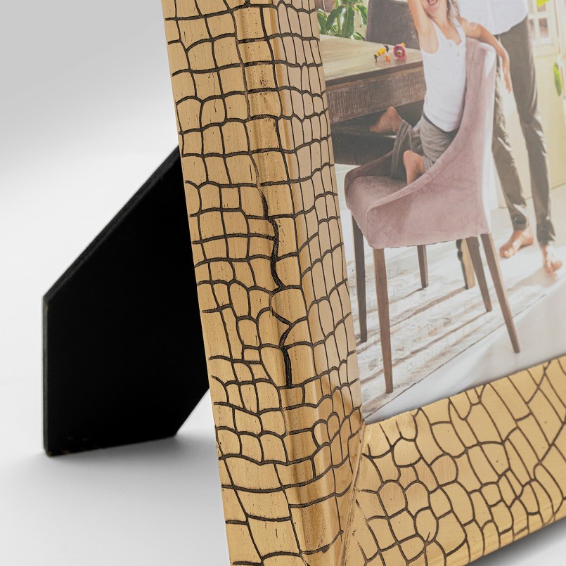 Gilded steel photo frame - Coccodrillo - Kare Design