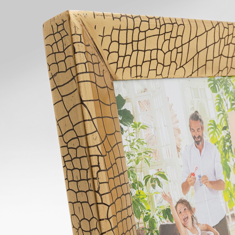 Gilded steel photo frame - Coccodrillo - Kare Design