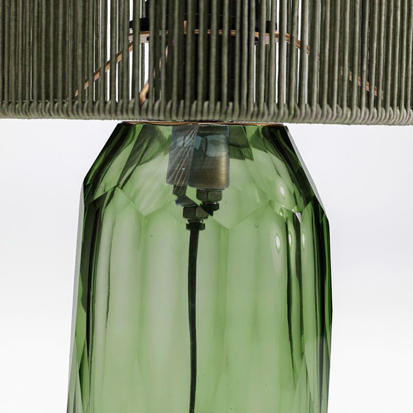 Groene lamp van glas en stofdraden - Veccio - Kare Design