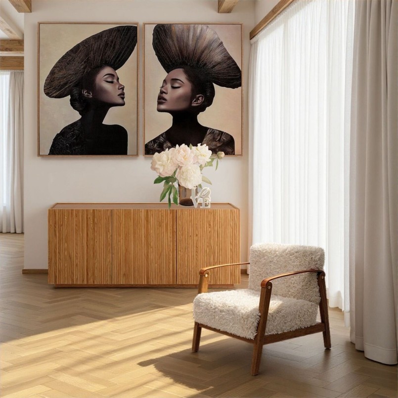Framed Picture Aesthetic woman right 90x120cm Kare Design
