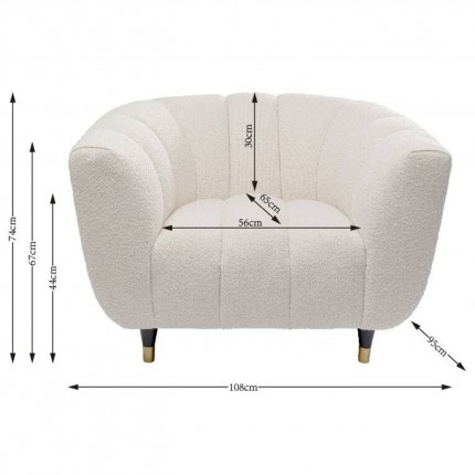 Fauteuil Spectra creme Kare Design