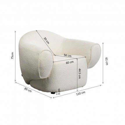 Fauteuil Dreamy creme Kare Design