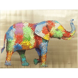 Picture Touched elephant pineapples 50x40cm Kare Design