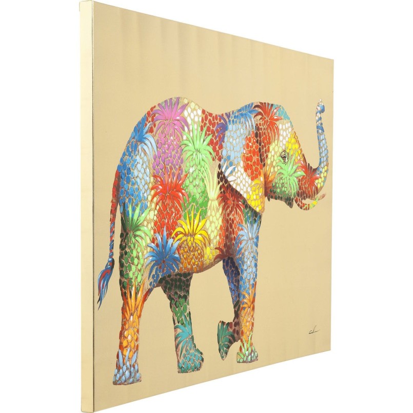 Schilderij olifant ananas 50x40cm Kare Design