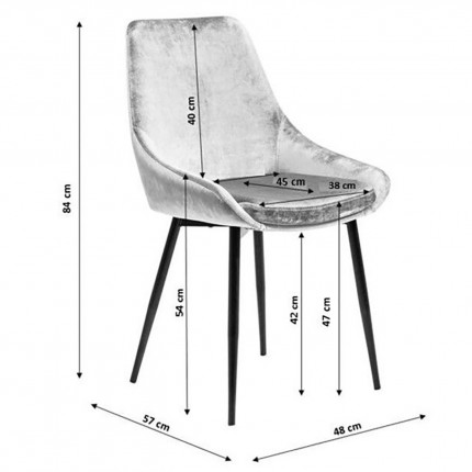 Stoel East Side Melange grijs Kare Design