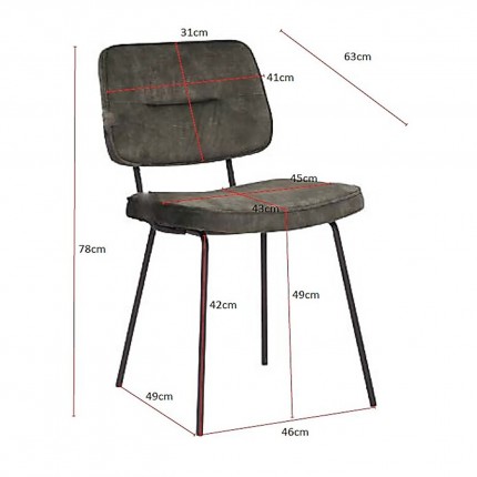 Stoel Orelie zwart en wit Kare Design