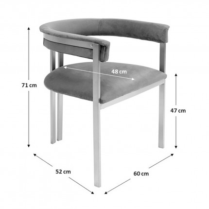 Stoel met armleuningen Paris zwart Kare Design