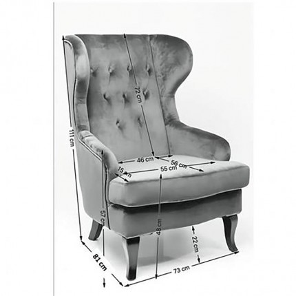 Fauteuil Granny grijs Kare Design