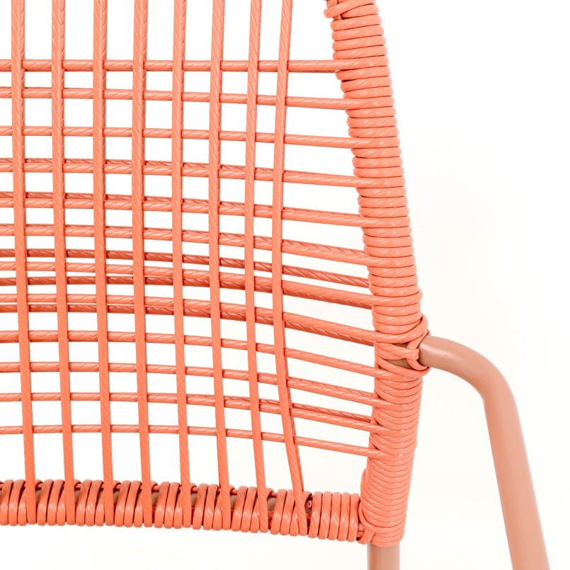 Tuinstoel met armleuningen Madagascar rood Kare Design