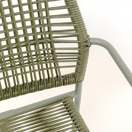 Tuinstoel met armleuningen Madagascar groen Kare Design