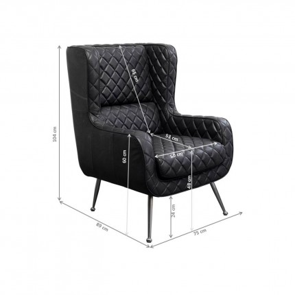 Fauteuil Nonna zwart Kare Design