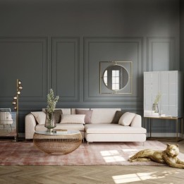 Beige right corner sofa - Gianna - Kare Design