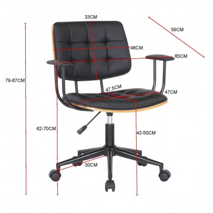 Swivel Office Chair Nelly black Kare Design