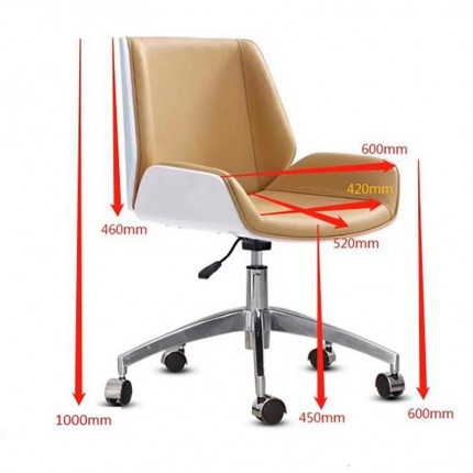 Draaibare Bureaustoel Rouven laag zwart Kare Design