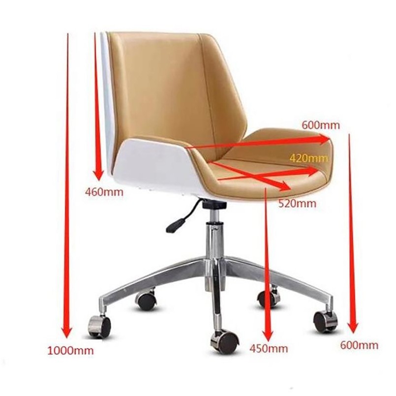 Zwarte draaistoel met wielen - Rouven - Kare Design