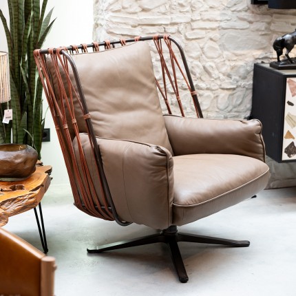 Draaifauteuil Paradiso bruin Kare Design