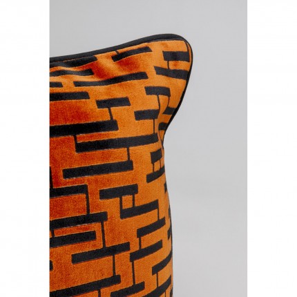 Cushion Suono orange and black Kare Design