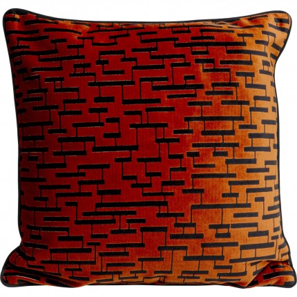 Cushion Suono orange and black Kare Design