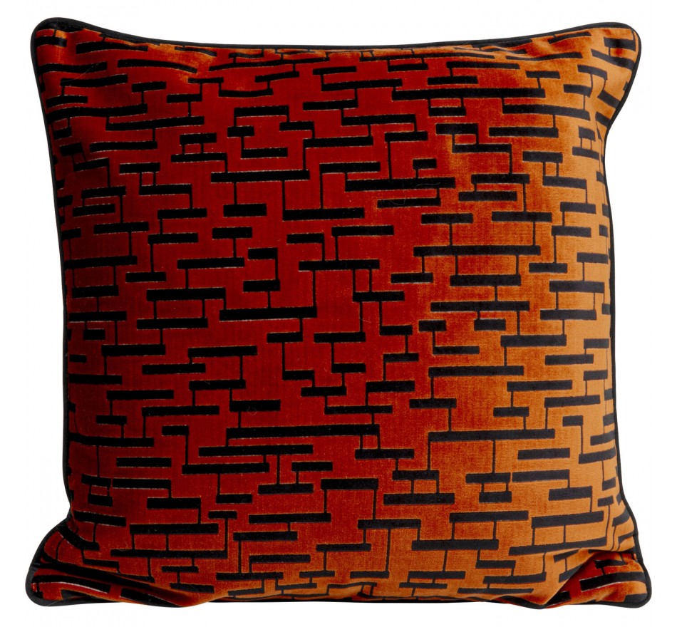 Cushion Suono orange and black Kare Design Cushion Suono orange and black Kare Design