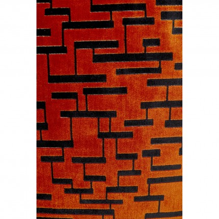 Cushion Suono orange and black Kare Design