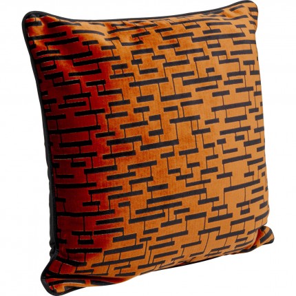 Cushion Suono orange and black Kare Design