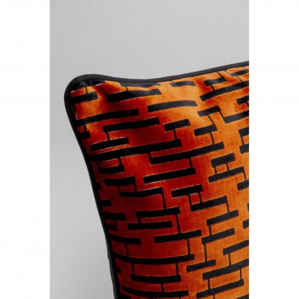 Cushion Suono orange and black Kare Design