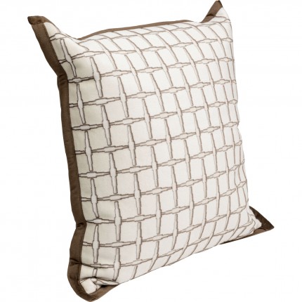 Kussen Chain creme en bruin Kare Design