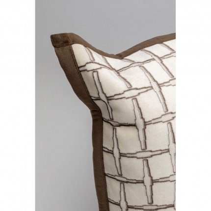 Kussen Chain creme en bruin Kare Design