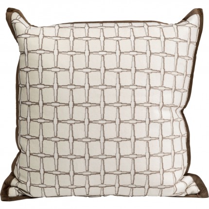 Kussen Chain creme en bruin Kare Design