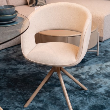 Draaistoel met armleuningen Gina beige Kare Design