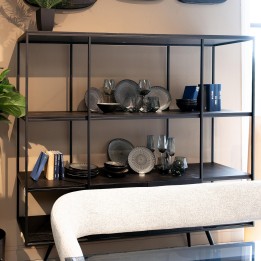 Zwart plankje van hout en staal - Cosy Sixties - Kare Design