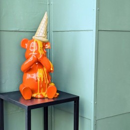 Orange sitting bear decoration - Kare Design