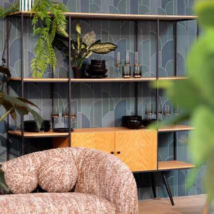 Bookshelf Cosy Sixties nature 183x180cm Kare Design