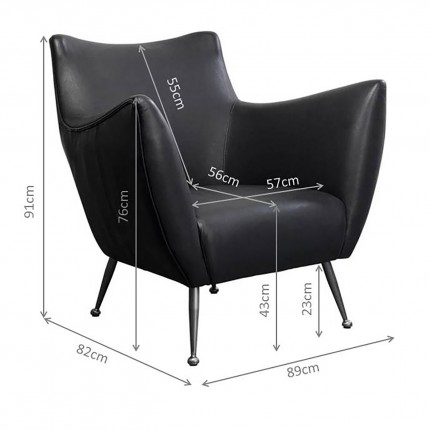 Fauteuil Goldfinger zwart Kare Design
