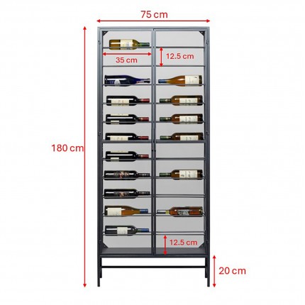 Flessenhouder Porto 180x75cm beige Kare Design