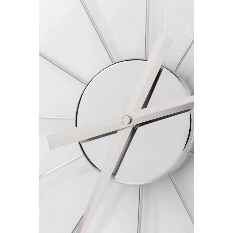 Verchroomde bal wandklok - Net als paraplu - Kare Design