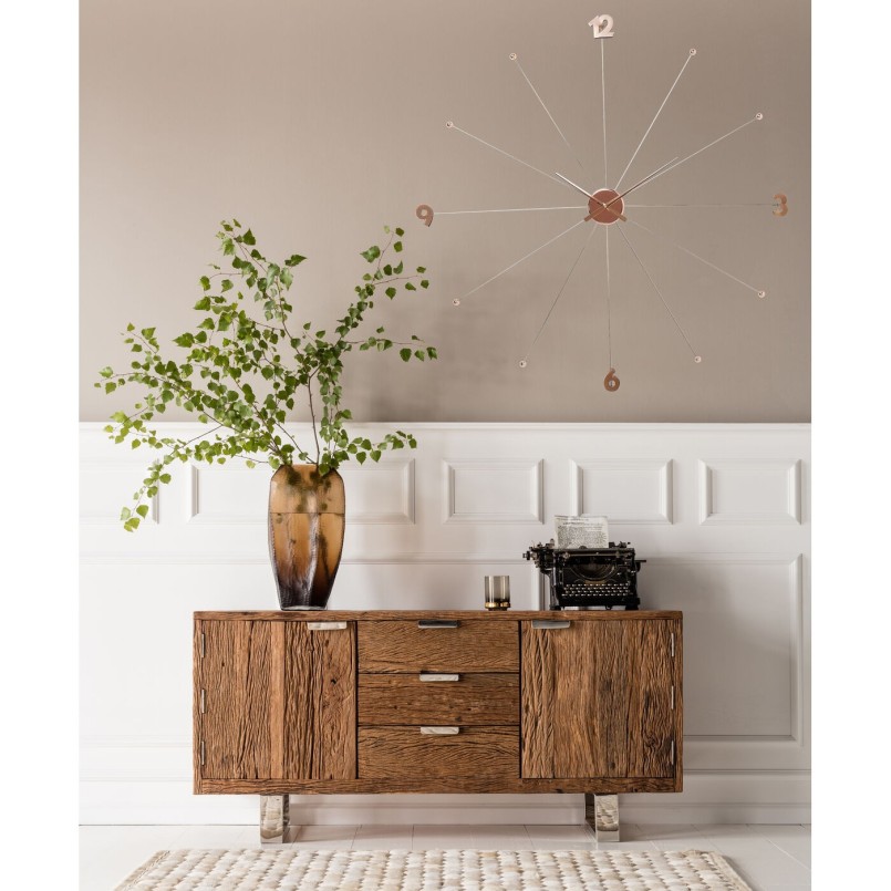 Wandklok Like Umbrella roze goud Kare Design