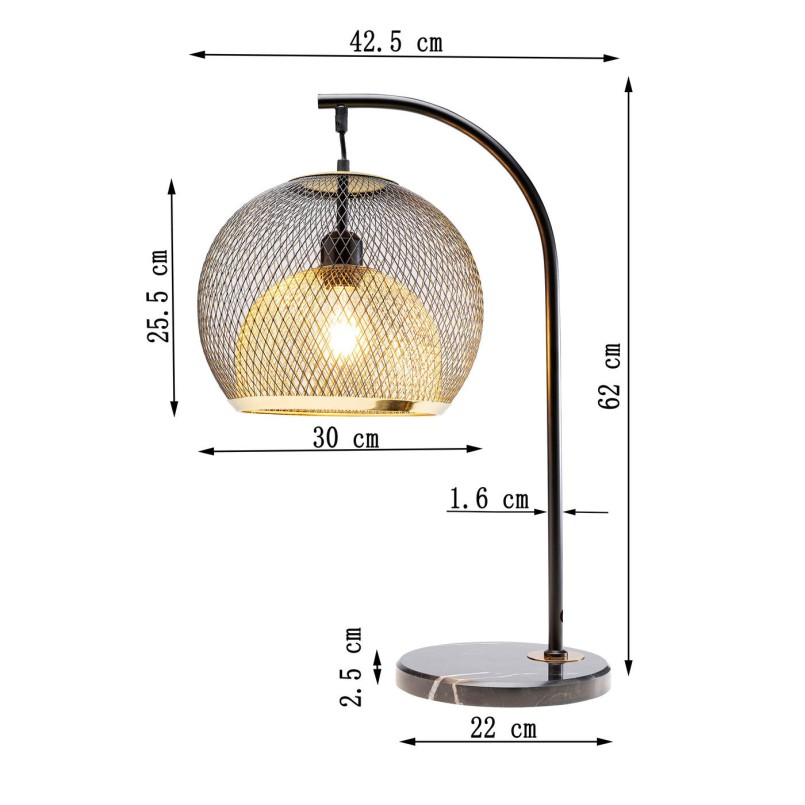 Table lamp in steel and black marble - Gratos - Kare Design
