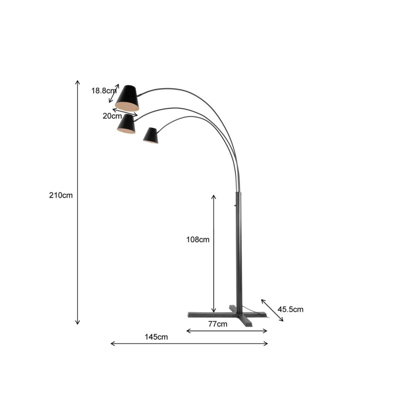 Vloerlamp Cappellino zwart Kare Design