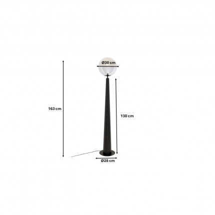 Vloerlamp Disco Ball 163cm Kare Design