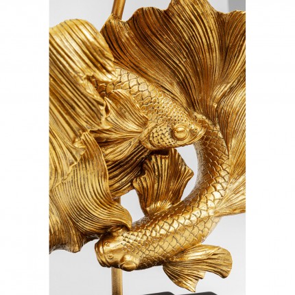 Tafellamp gouden vechtvissen Kare Design