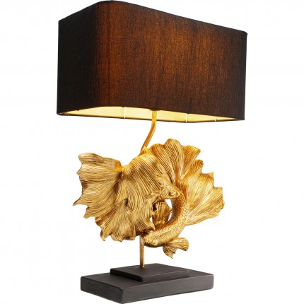 Tafellamp gouden vechtvissen Kare Design