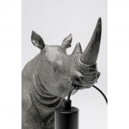 Tafellamp grijze zittende neushoorn Kare Design