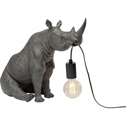 Tafellamp grijze zittende neushoorn Kare Design