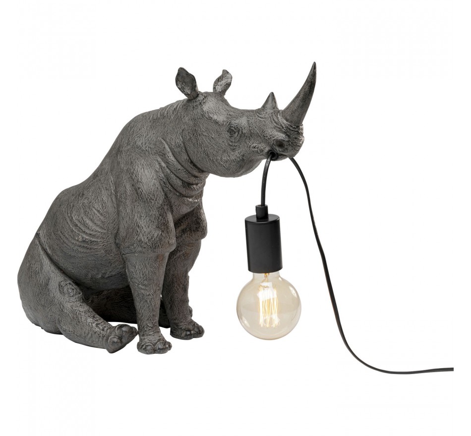 Tafellamp grijze zittende neushoorn Kare Design Tafellamp grijze zittende neushoorn Kare Design