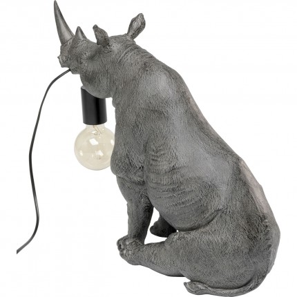 Tafellamp grijze zittende neushoorn Kare Design