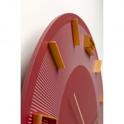 Wall Clock Leonardo red Kare Design