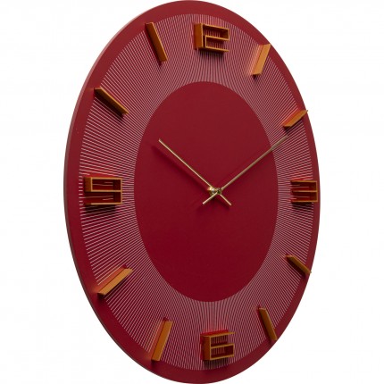 Wall Clock Leonardo red Kare Design