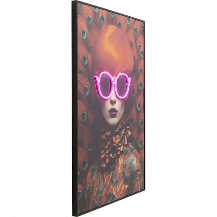 Framed Picture LED Fancy red hair 55x75cm Kare Design