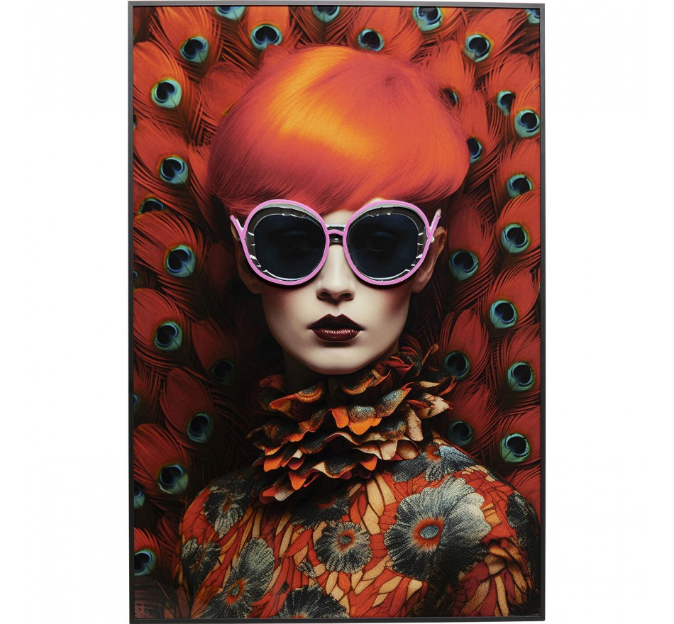 Framed Picture LED Fancy red hair 55x75cm Kare Design Framed Picture LED Fancy red hair 55x75cm Kare Design